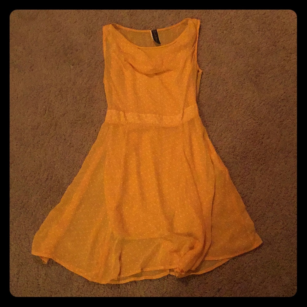 Yellow flowy dress